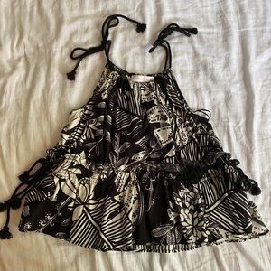 See by Chloé black and white top